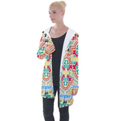 Floral Longline Hooded Cardigan