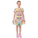 Floral Kids  Short Sleeve Velvet Dress View1