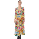 Floral Button Up Boho Maxi Dress View1