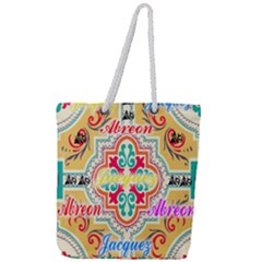 Floral Full Print Rope Handle Tote (large)