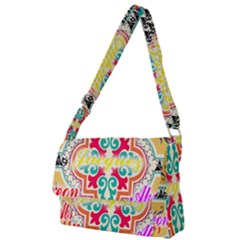 Floral Full Print Messenger Bag by ABjCompany