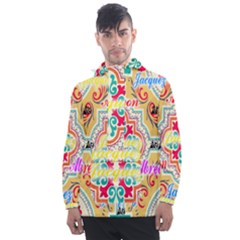 Floral Men s Front Pocket Pullover Windbreaker