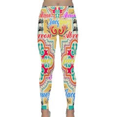 Floral Lightweight Velour Classic Yoga Leggings