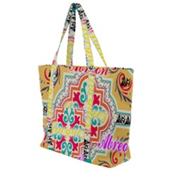 Floral Zip Up Canvas Bag