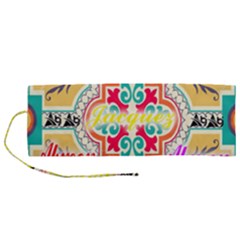 Floral Roll Up Canvas Pencil Holder (m) by ABjCompany