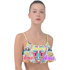 Floral Frill Bikini Top