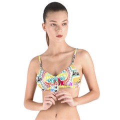 Floral Tie Up Cut Bikini Top by ABjCompany