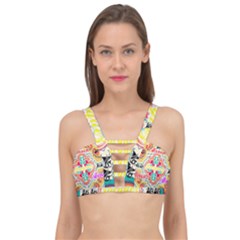 Floral Cage Up Bikini Top