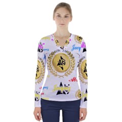 Lux2 V-neck Long Sleeve Top by ABjCompany