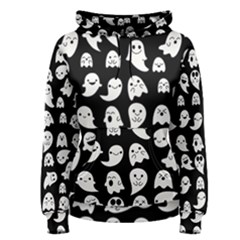 Cute Kawaii Ghost Pattern Women s Pullover Hoodie by Valentinaart