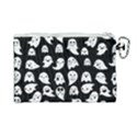 Cute Kawaii Ghost pattern Canvas Cosmetic Bag (Large) View2