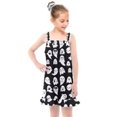 Cute Kawaii Ghost Pattern Kids  Overall Dress