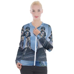 Wonderful Fantasy Women Casual Zip Up Jacket by FantasyWorld7