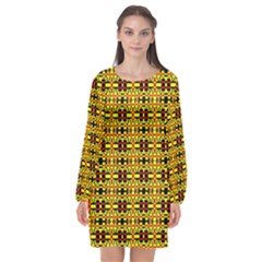 Rby-100 Long Sleeve Chiffon Shift Dress  by ArtworkByPatrick