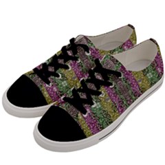 Leaves Contemplative In Pearls Free From Disturbance Men s Low Top Canvas Sneakers by pepitasart