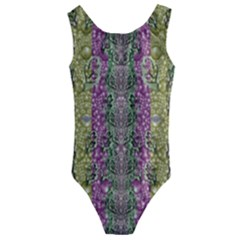 Leaves Contemplative In Pearls Free From Disturbance Kids  Cut-out Back One Piece Swimsuit