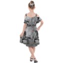 Wonderful Black And White Horse Kids  Cut Out Shoulders Chiffon Dress View2