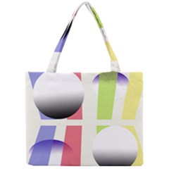 Retro Sphreres And Lines Mini Tote Bag by snowwhitegirl