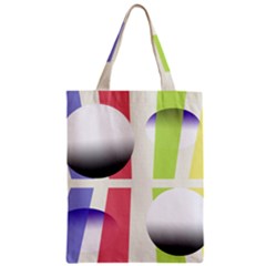 Retro Sphreres And Lines Zipper Classic Tote Bag by snowwhitegirl