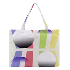 Retro Sphreres And Lines Medium Tote Bag by snowwhitegirl