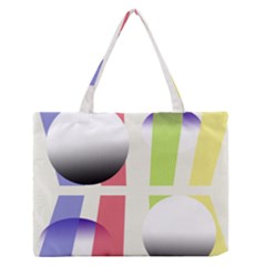 Retro Sphreres And Lines Zipper Medium Tote Bag by snowwhitegirl