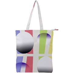 Retro Sphreres And Lines Double Zip Up Tote Bag by snowwhitegirl