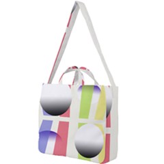 Retro Sphreres And Lines Square Shoulder Tote Bag by snowwhitegirl