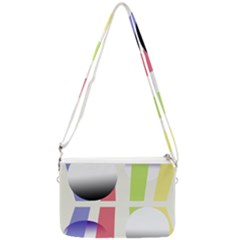 Retro Sphreres And Lines Double Gusset Crossbody Bag