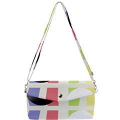 Retro Sphreres And Lines Removable Strap Clutch Bag