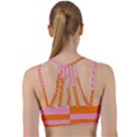 Mod Pink And Orange Squares Line Them Up Sports Bra View2