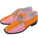 Mod Pink And Orange Squares Women Heeled Oxford Shoes View2