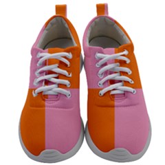 Mod Pink And Orange Squares Mens Athletic Shoes