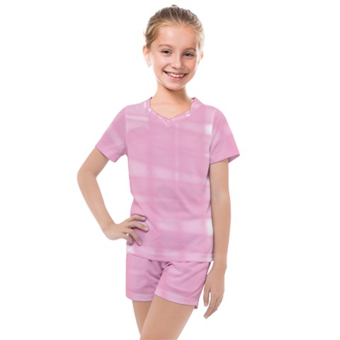 Pink Ribbon Kids  Mesh Tee And Shorts Set by snowwhitegirl