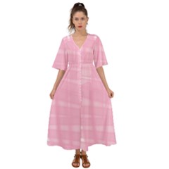 Pink Ribbon Kimono Sleeve Boho Dress