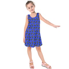 Daisy Royal Blue Kids  Sleeveless Dress by snowwhitegirl