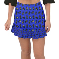 Daisy Royal Blue Fishtail Mini Chiffon Skirt by snowwhitegirl