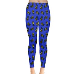 Daisy Royal Blue Inside Out Leggings by snowwhitegirl