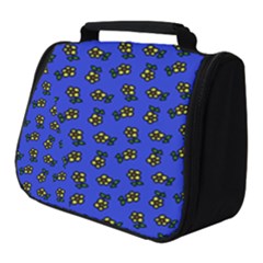 Daisy Royal Blue Full Print Travel Pouch (small) by snowwhitegirl