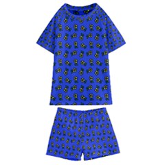 Daisy Royal Blue Kids  Swim Tee And Shorts Set by snowwhitegirl