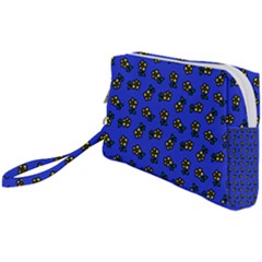 Daisy Royal Blue Wristlet Pouch Bag (small)