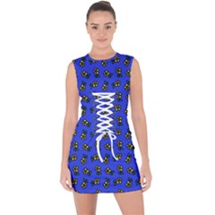 Daisy Royal Blue Lace Up Front Bodycon Dress