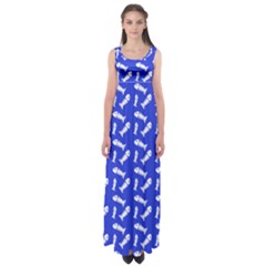 Fish Royal Blue Empire Waist Maxi Dress by snowwhitegirl