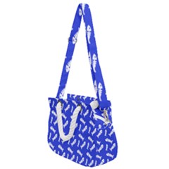 Fish Royal Blue Rope Handles Shoulder Strap Bag by snowwhitegirl