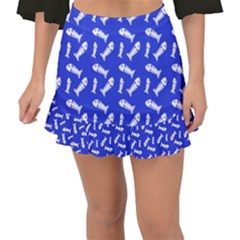 Fish Royal Blue Fishtail Mini Chiffon Skirt by snowwhitegirl