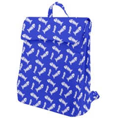 Fish Royal Blue Flap Top Backpack by snowwhitegirl