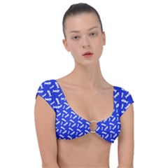 Fish Royal Blue Cap Sleeve Ring Bikini Top