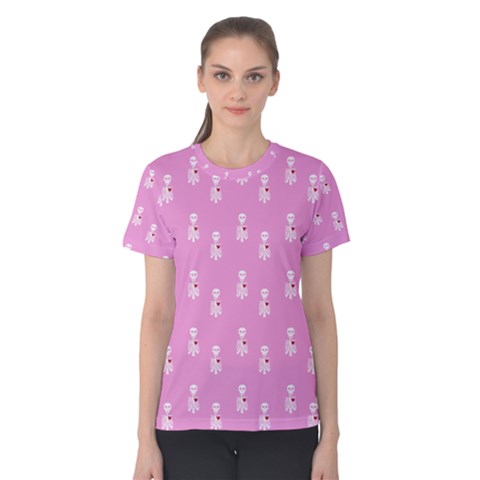 Skeleton Pink Women s Cotton Tee by snowwhitegirl