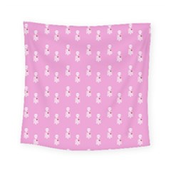 Skeleton Pink Square Tapestry (small) by snowwhitegirl