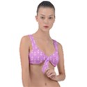 Skeleton Pink Front Tie Bikini Top View1