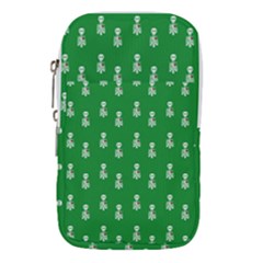 Skeleton Green Background Waist Pouch (small)